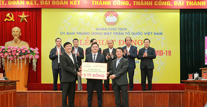 Tập đoàn Hưng Thịnh ủng hộ 5 tỷ đồng hỗ trợ công tác phòng chống dịch covid-19 - 1