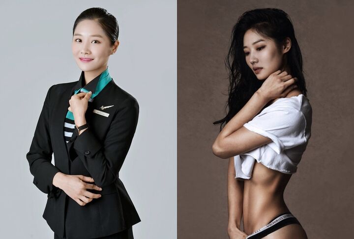 Cô tiếp viên hàng không Lim Eunah nổi tiếng&nbsp;thân hình săn chắc.