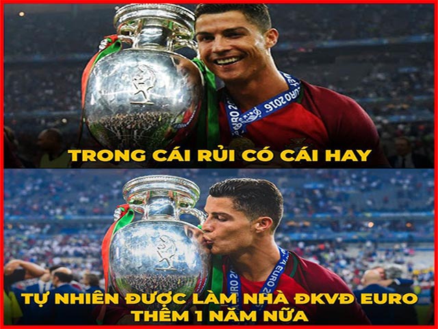 Ảnh chế: Do dịch Covid-19, Ronaldo được làm ”vua châu Âu” thêm một năm