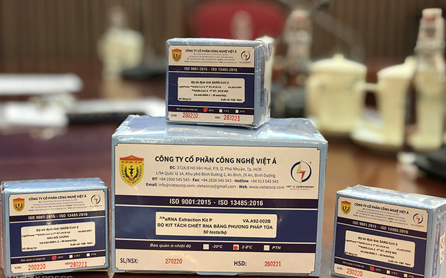 Bộ kit phát hiện nCoV do Học viện Quân Y và CTCP Công nghệ Việt Á sản xuất.