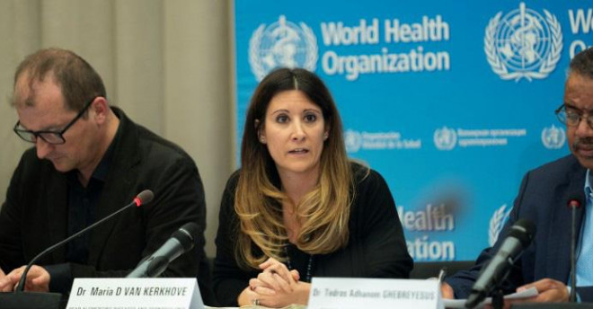 Bà Maria Van Kerkhove, người đứng đầu các chương trình khẩn cấp của WHO, cho hay trong cuộc họp báo tại Geneva-Thụy Sĩ hôm 20-3. Ảnh: Reuters