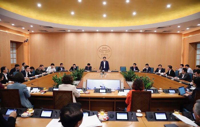 Ban chỉ đạo phòng chống dịch&nbsp;Covid-19&nbsp;Hà Nội đã tổ chức họp dưới sự chủ trì của Chủ tịch UBND TP Nguyễn Đức Chung.