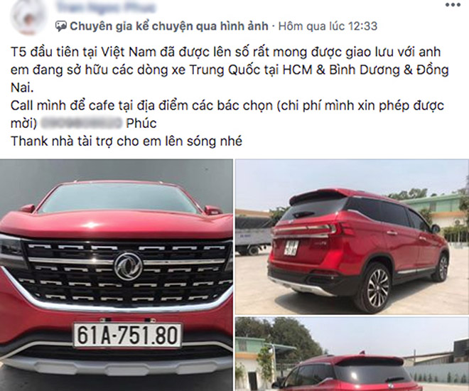 Xe SUV Trung Quốc Dongfeng T5 đầu tiên ra biển số tại Việt Nam - 2