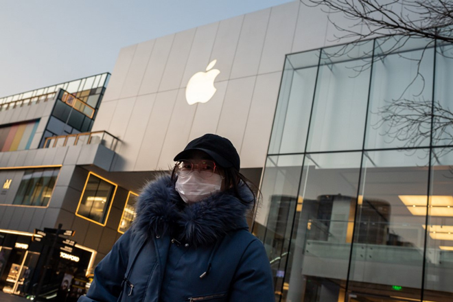 Apple đã phải đóng cửa tất cả các cửa hàng Apple Store ngoài Trung Quốc.