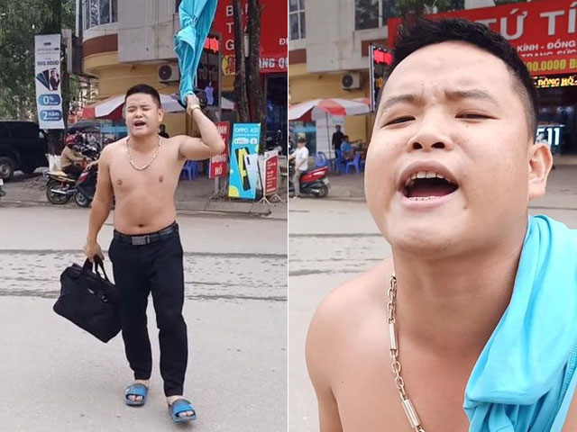  Ma Doãn Tú cởi cúc áo cản trở việc kiểm tra của tổ công tác.