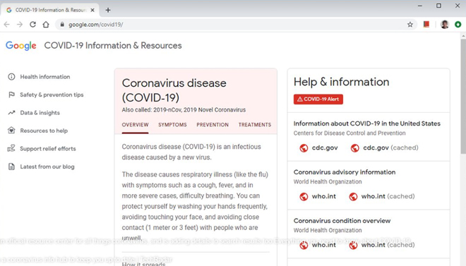 Google lập trang riêng về virus Covid-19 - 2