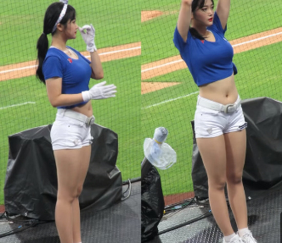 Hoạt náo viên Hàn Quốc xinh đẹp mắc lỗi vô duyên vì quần quá bó trên sân vận động - 2