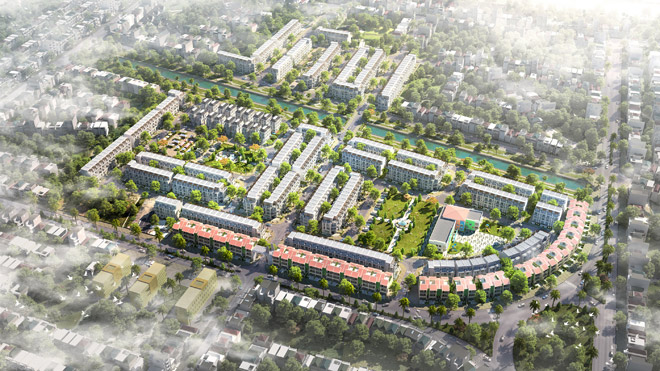 Phối cảnh tổng thể dự án TNR Stars Thoại Sơn do TNR Holdings Vietnam là chủ đầu tư