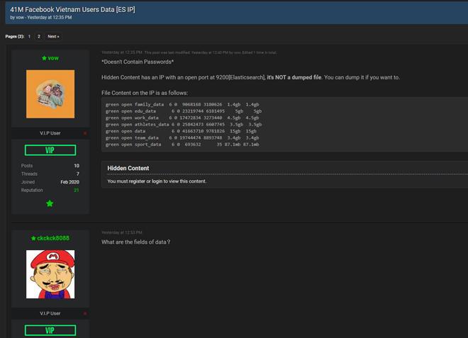 Xôn xao thông tin lộ dữ liệu 41 triệu người dùng Facebook Việt - 1