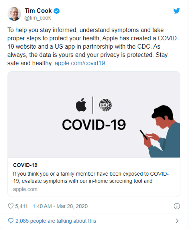 Apple tung app và trang web riêng chống Covid-19 - 2