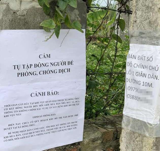 Chính quyền địa phương đã dán thông báo và&nbsp;yêu cầu người dân không tụ tập nơi đông người để phòng tránh dịch bệnh trong giai đoạn hiện nay
