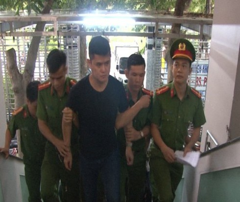 Lê Quang Huy Phương khi bị bắt giữ.