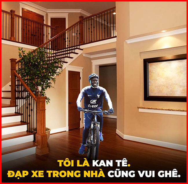 Kante đạp xe trong nhà cho an toàn.
