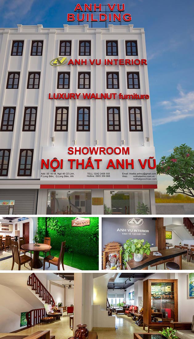 Showroom nội thất Anh Vũ tại số 18 ngõ 46 đường Cổ Linh, Tư Đình, Long Biên, Hà Nội