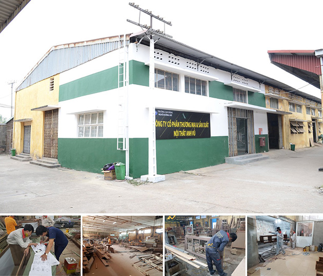 Hệ thống nhà xưởng của công ty nội thất Anh Vũ