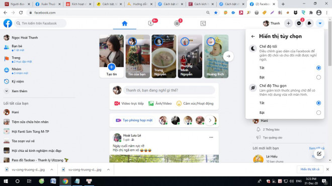 Cách kích hoạt chế độ hình nền tối trên Facebook - 1