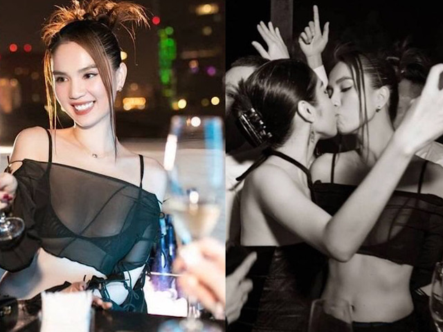 Đời sống Showbiz - "Tình cũ tỷ phú Hoàng Kiều" diện trang phục xuyên thấu, “khoá môi” đồng giới đầy táo bạo
