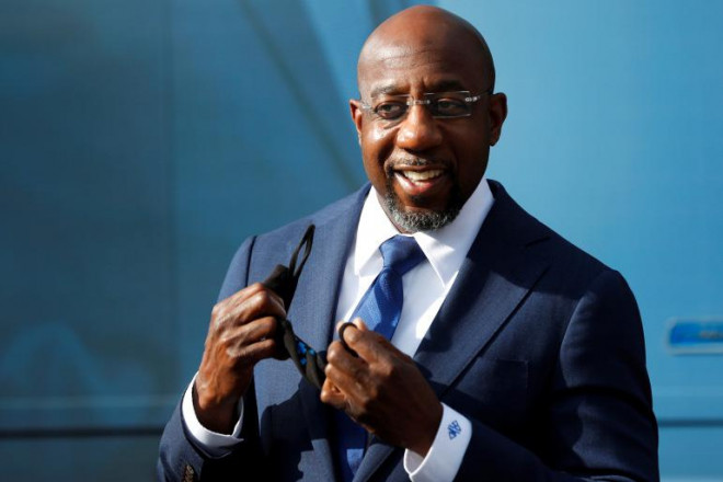 Ứng viên đảng Dân chủ Raphael Warnock. Ảnh: Reuters