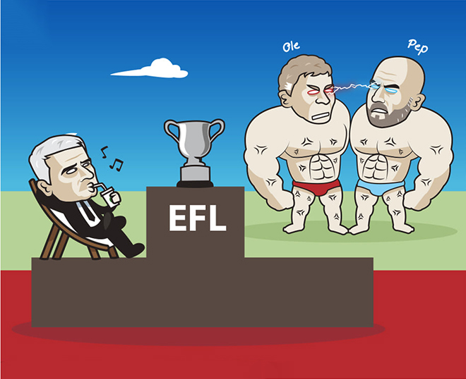 Mourinho thảnh thơi ngồi chờ "con mồi" tở trận chung kết.