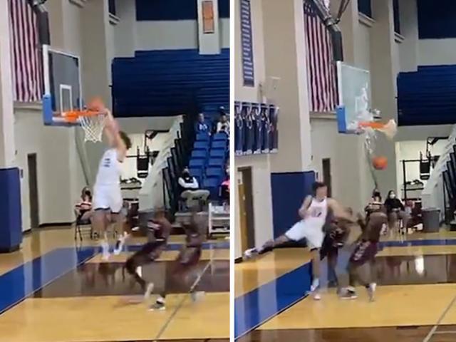 Thể thao - Cú úp rổ “phá hoại nhất năm”, trọng tài chính ôm đầu kinh ngạc