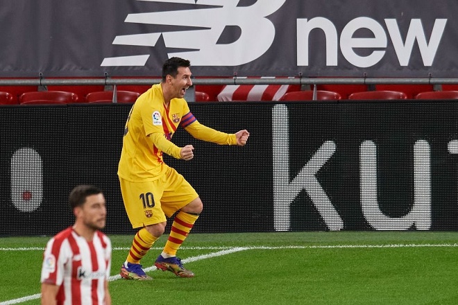 Messi tỏa sáng với cú đúp vào lưới Athletic Bilbao