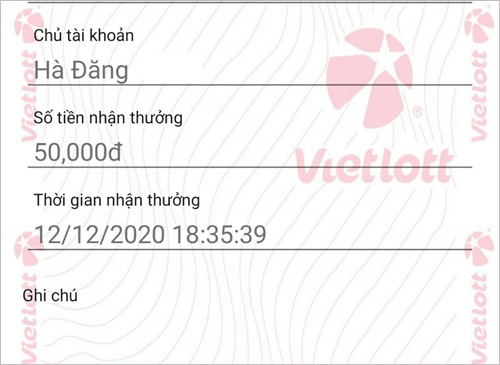 Số tiền nhận thưởng được chuyển sau kỳ quay thưởng kết thúc