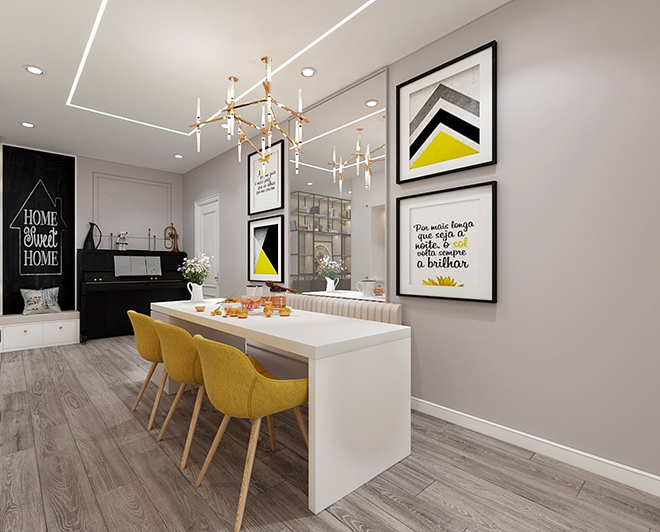 Căn hộ được thiết kế theo phong cách kiến trúc đương đại