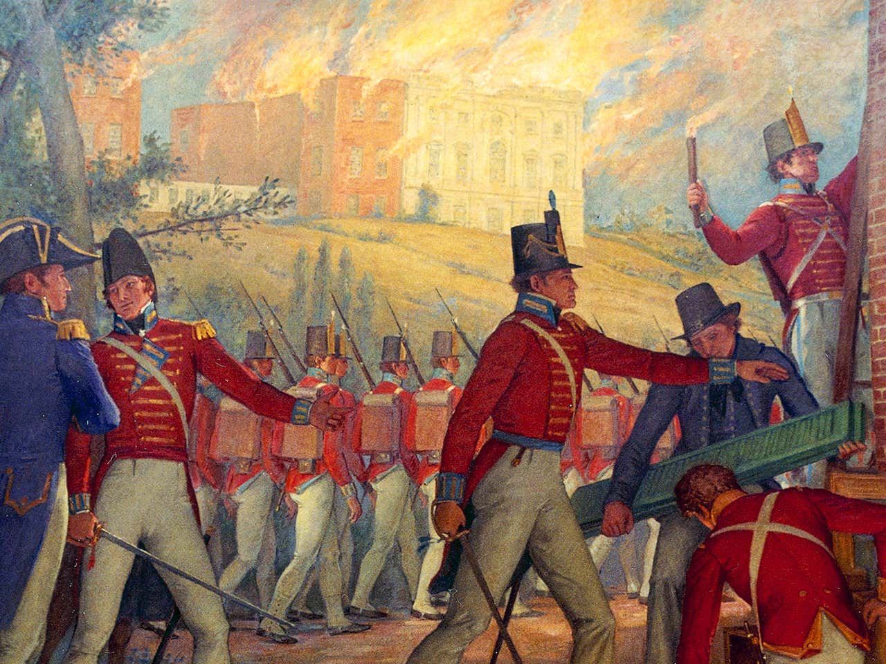 Quân Anh tiến vào nước Mỹ năm 1814 (ảnh: The Drive)