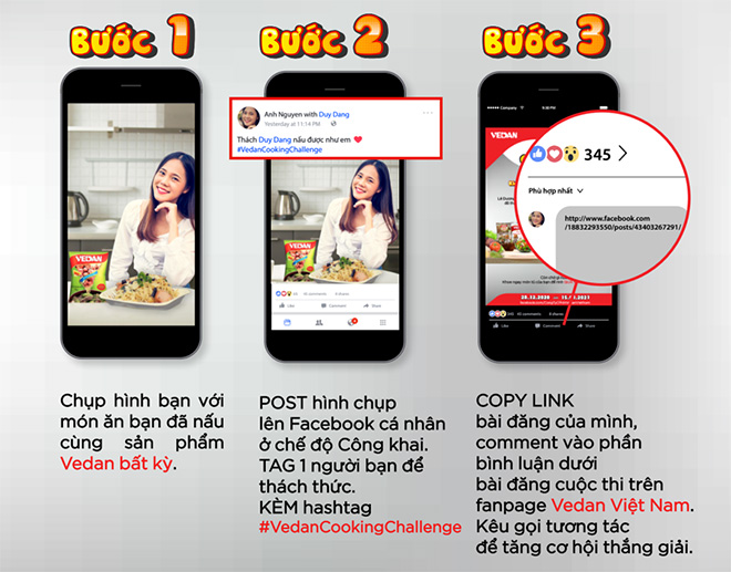 3 bước đơn giản để tham gia thử thách