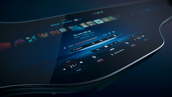 Mercedes-Benz hé lộ màn hình Hyperscreen lớn nhất thế giới dành riêng cho xe điện EQS - 4
