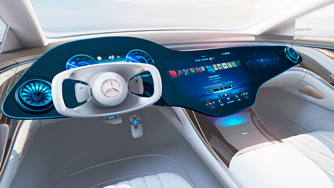 Mercedes-Benz hé lộ màn hình Hyperscreen lớn nhất thế giới dành riêng cho xe điện EQS - 2