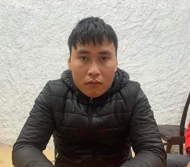 Nguyễn Văn Tùng tại trụ sở công an.