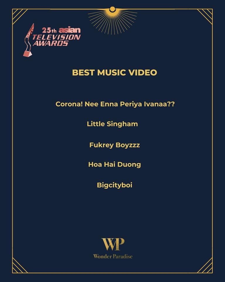 Danh sách đề cử hạng mục “Best Music Video”