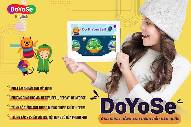 DoYoSe là sản phẩm giáo dục tương tác giúp kích thích hứng thú học tập của trẻ nhỏ và nâng cao khả năng phát triển tư duy ngoại ngữ sớm bằng phương pháp học tập vô cùng độc đáo, hấp dẫn và hiệu quả.