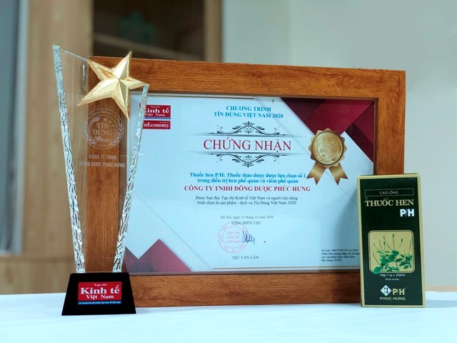 Thuốc hen P/H của Công ty Đông dược Phúc Hưng được người tiêu dùng bình chọn là