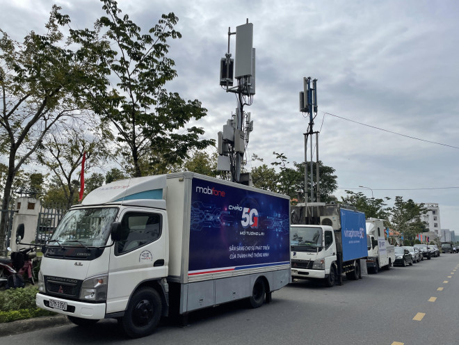 5G đã được phát sóng tại trung tâm TP Thủ Đức (TP HCM)Ảnh: Minh Trí