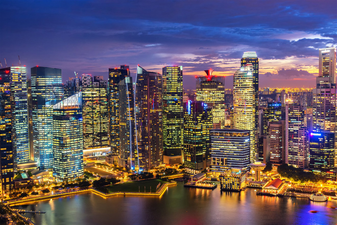 Singapore nổi tiếng với những tòa cao ốc chọc trời (Ảnh Shutterstock)