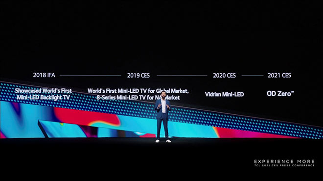 TCL ra mắt Công nghệ đèn miniLED OD Zero thế hệ tiếp theo tại CES 2021 - 2