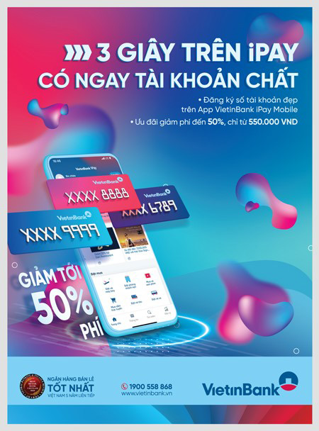 Đăng ký tài khoản số đẹp ngay trên ứng dụng VietinBank iPay Mobile: Giảm phí lên đến 50% - 1