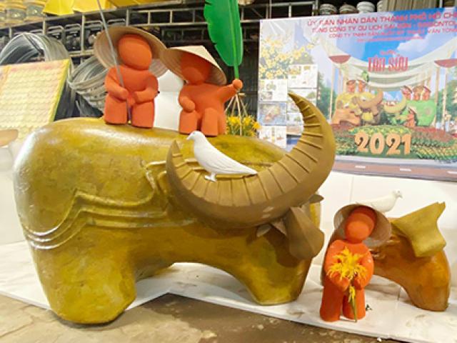 Tin tức trong ngày - Ngắm linh vật năm Tân Sửu rực rỡ sắc màu sắp có mặt trên phố đi bộ