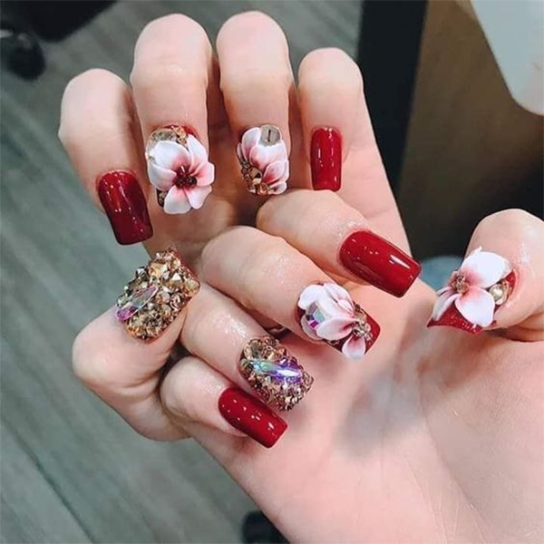 10 mẫu nail đắp bột đẹp đơn giản thanh lịch dẫn đầu xu hướng