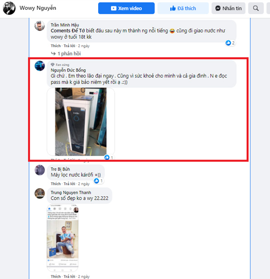Trào lưu tặng quà Tết bằng máy lọc nước của các nghệ sỹ được người hâm mộ ủng hộ nhiệt tình và hưởng ứng mạnh mẽ.