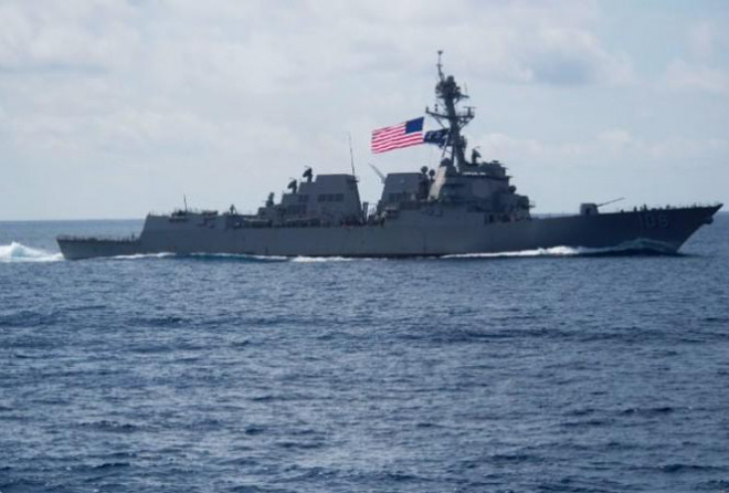 Tàu chiến Mỹ trong một lần tiến vào biển Đông ảnh: US Navy