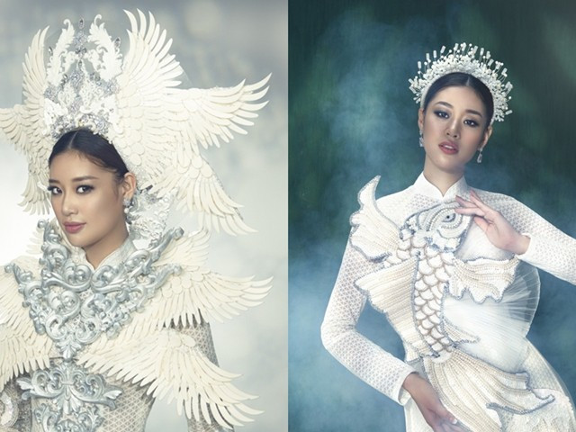 Thời trang - Hoa hậu Khánh Vân đẹp như công chúa bước ra từ truyện cổ tích trong bộ ảnh áo dài