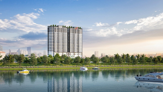 Khoảng 60% căn hộ có “tầm nhìn hướng thủy” ra sông Hồng vô cùng tuyệt đẹp