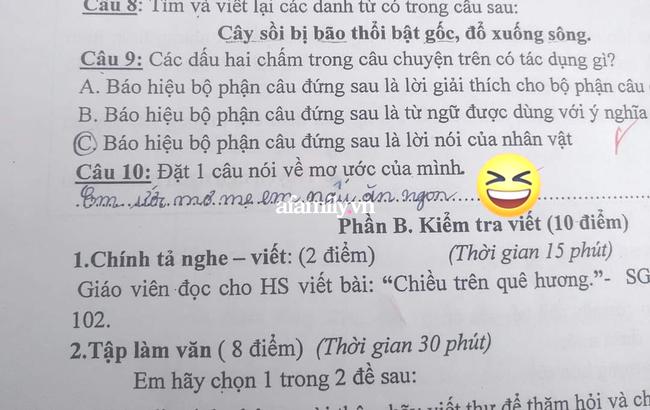 Cậu học trò thẳng thắn bày tỏ "ước mơ nhỏ nhoi".&nbsp;