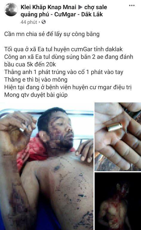 Thông tin được chia sẻ trên mạng xã hội Facebook.
