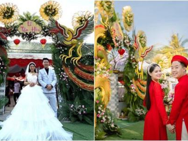 Bạn trẻ - Cuộc sống - Choáng ngợp với cổng cưới rồng phượng "siêu to khổng lồ", cô dâu tiết lộ chi phí "giật mình"
