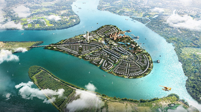 Angel Island được bao bọc bởi 4 mặt sông nước, mang đến không gian sống thanh bình