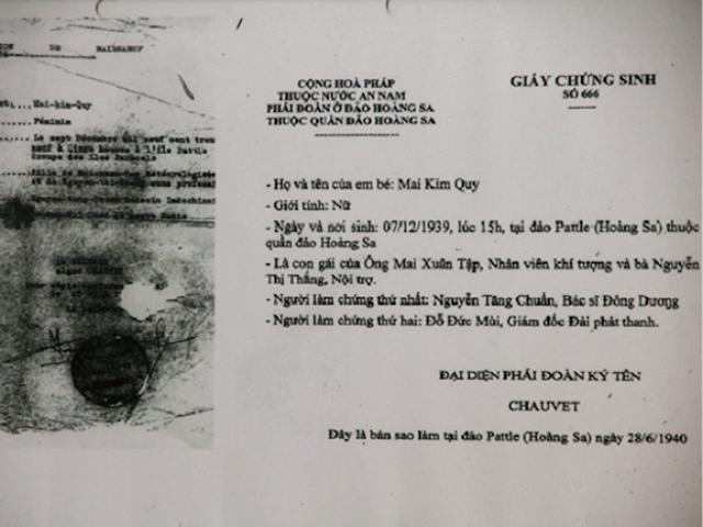 Tin tức trong ngày - Giấy chứng sinh năm 1939 của 1 người Việt ở quần đảo Hoàng Sa